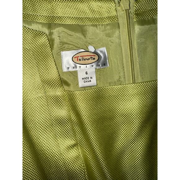 TALBOTS silk/wool blend green sheath dress - size 6 Petite - Picture 5 of 10